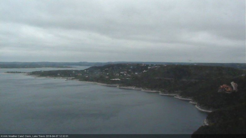 Lake Travis webcam, April 7, 2018 11:45 AM CT