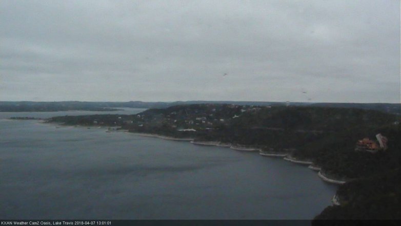 Lake Travis webcam, April 7, 2018 12:20 PM CT