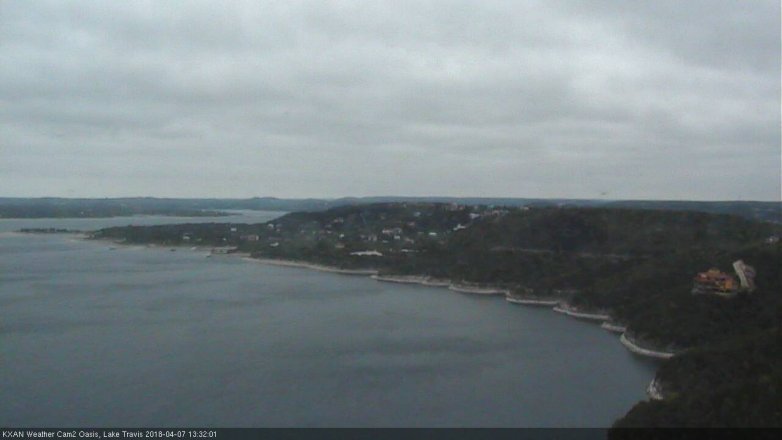 Lake Travis webcam, April 7, 2018 1:00 PM CT