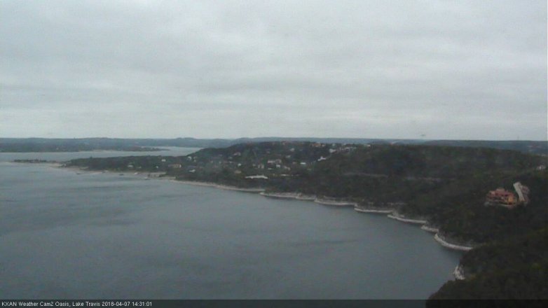 Lake Travis webcam, April 7, 2018 1:55 PM CT