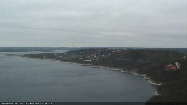 Lake Travis webcam, April 7, 2018 2:20 PM CT