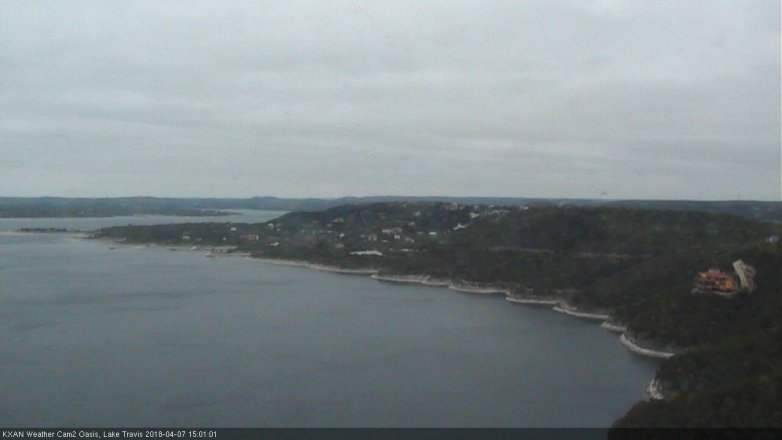 Lake Travis webcam, April 7, 2018 2:30 PM CT