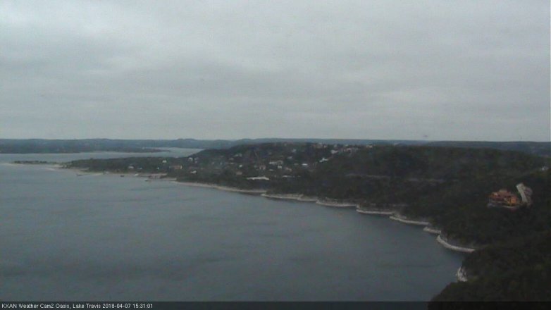 Lake Travis webcam, April 7, 2018 2:45 PM CT
