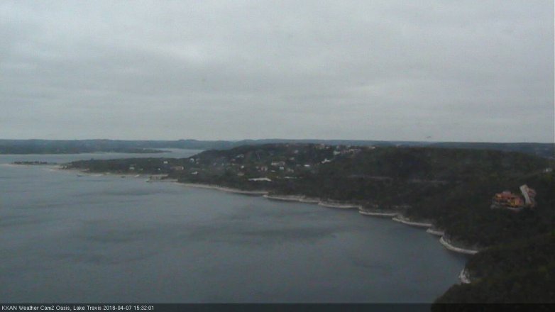 Lake Travis webcam, April 7, 2018 2:55 PM CT