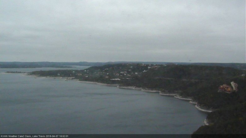 Lake Travis webcam, April 7, 2018 3:10 PM CT