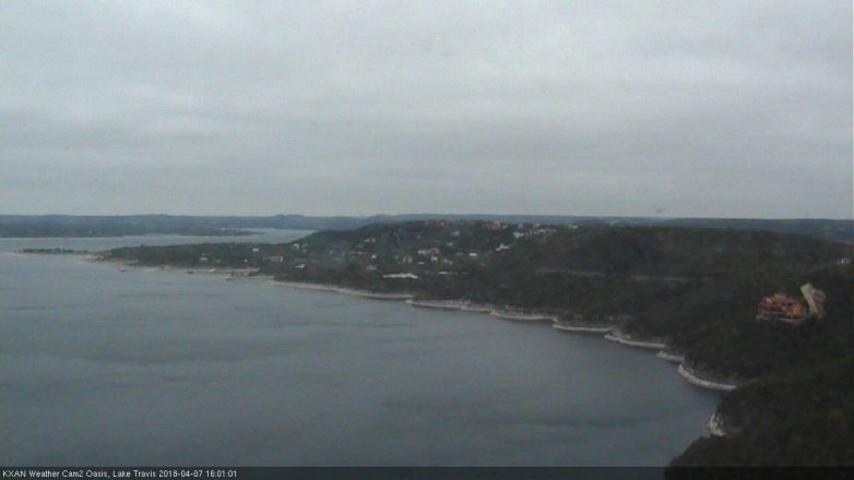 Lake Travis webcam, April 7, 2018 3:15 PM CT