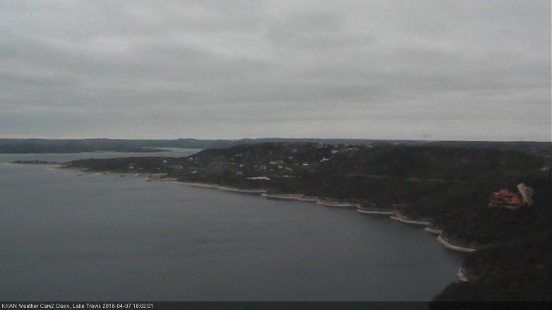 Lake Travis webcam, April 7, 2018 5:10 PM CT