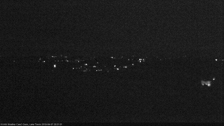 Lake Travis webcam, April 7, 2018 8:00 PM CT