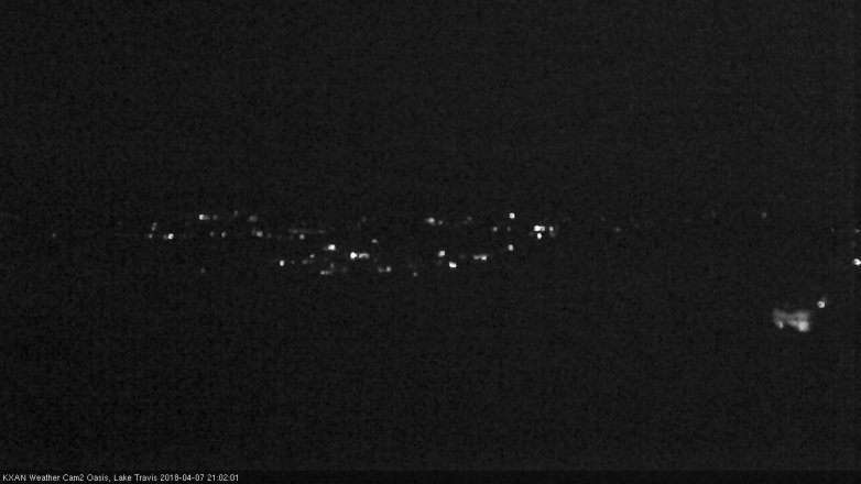 Lake Travis webcam, April 7, 2018 8:15 PM CT
