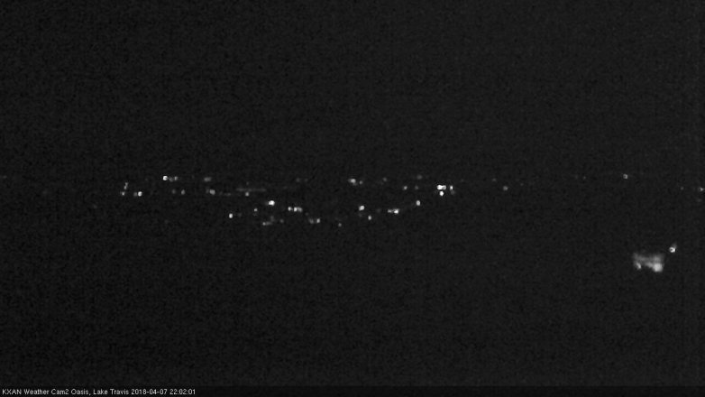 Lake Travis webcam, April 7, 2018 9:20 PM CT