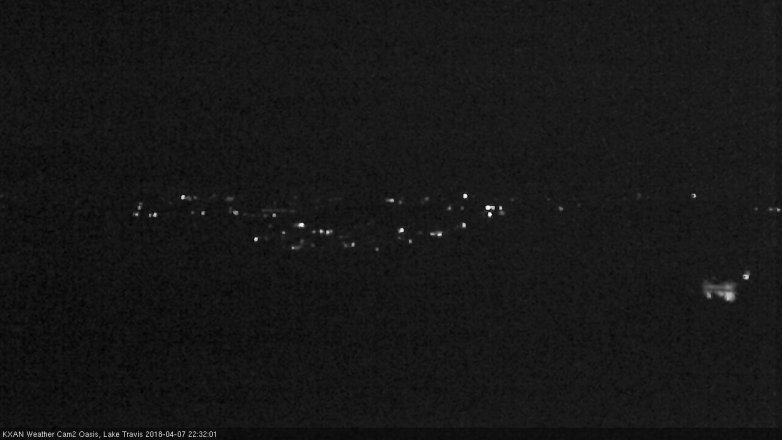 Lake Travis webcam, April 7, 2018 9:40 PM CT