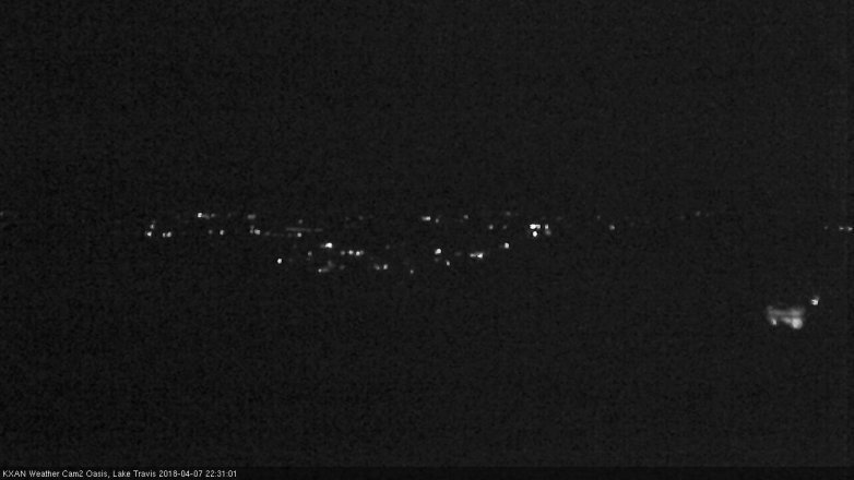 Lake Travis webcam, April 7, 2018 9:50 PM CT