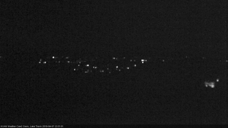 Lake Travis webcam, April 7, 2018 10:45 PM CT