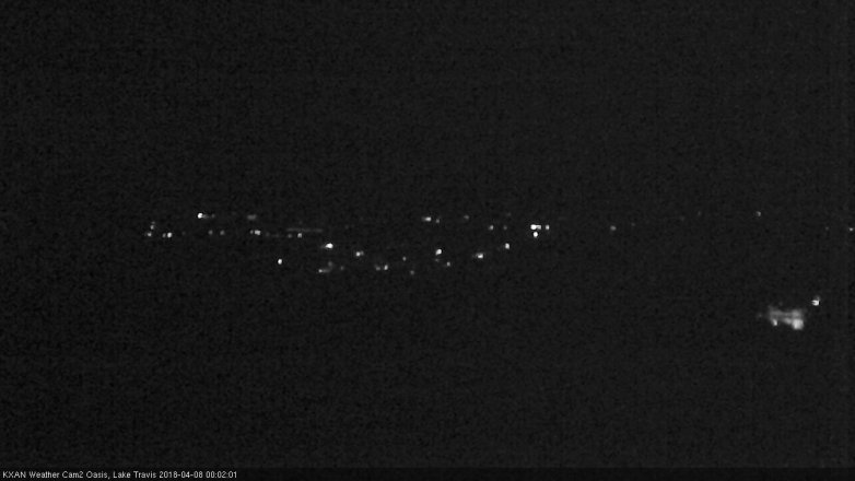 Lake Travis webcam, April 7, 2018 11:10 PM CT