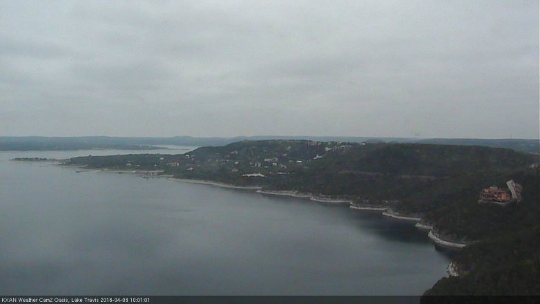 Lake Travis webcam, April 8, 2018 9:10 AM CT