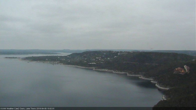 Lake Travis webcam, April 8, 2018 9:25 AM CT