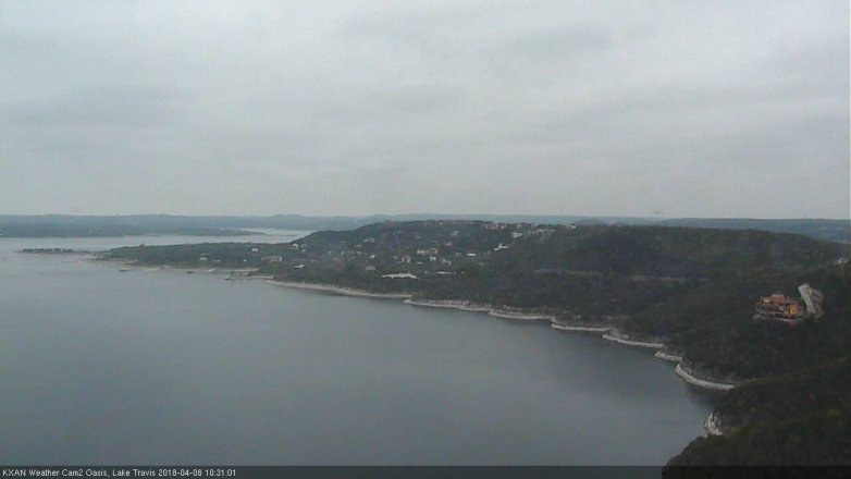 Lake Travis webcam, April 8, 2018 9:50 AM CT