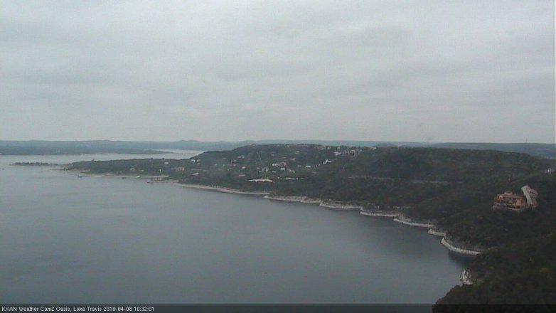 Lake Travis webcam, April 8, 2018 9:55 AM CT