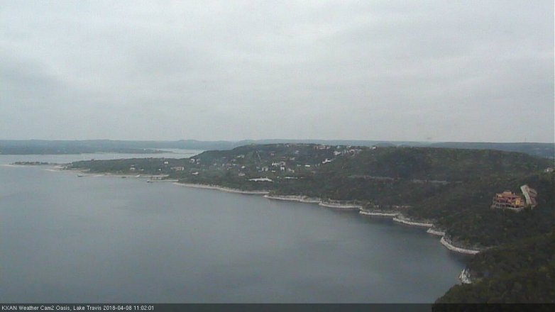 Lake Travis webcam, April 8, 2018 10:05 AM CT