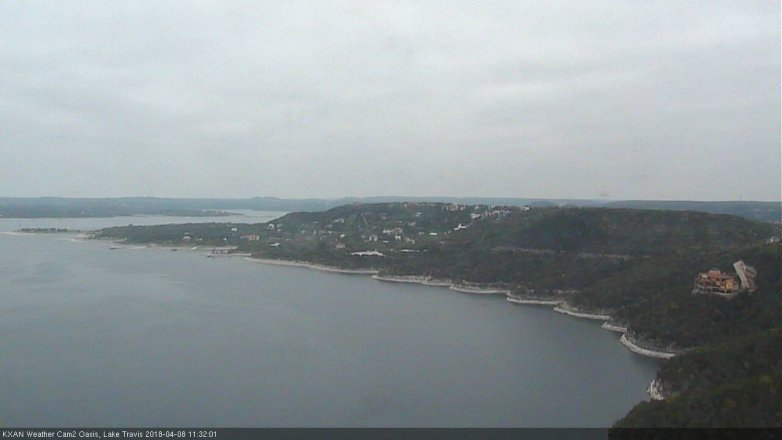 Lake Travis webcam, April 8, 2018 10:35 AM CT