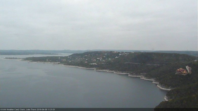 Lake Travis webcam, April 8, 2018 10:45 AM CT