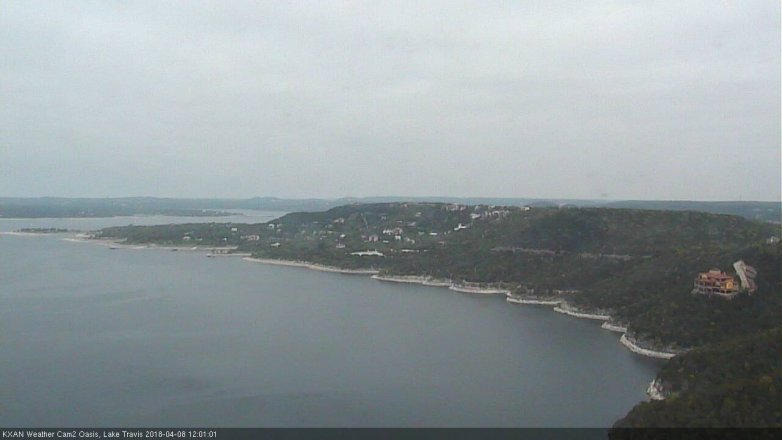 Lake Travis webcam, April 8, 2018 11:20 AM CT