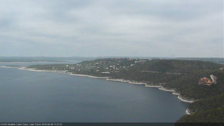 Lake Travis webcam, April 8, 2018 11:40 AM CT