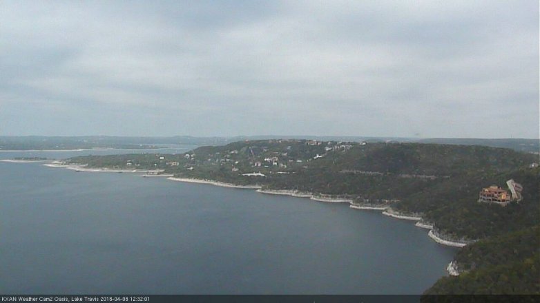 Lake Travis webcam, April 8, 2018 11:55 AM CT
