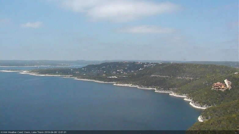 Lake Travis webcam, April 8, 2018 12:15 PM CT