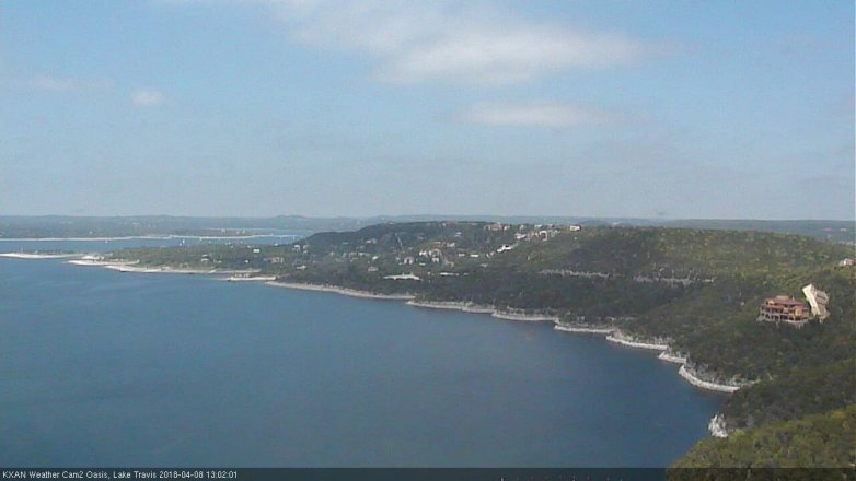Lake Travis webcam, April 8, 2018 12:25 PM CT