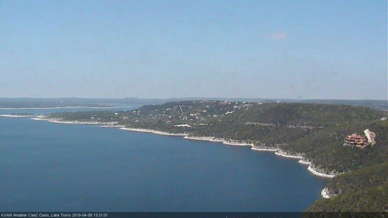 Lake Travis webcam, April 8, 2018 12:45 PM CT