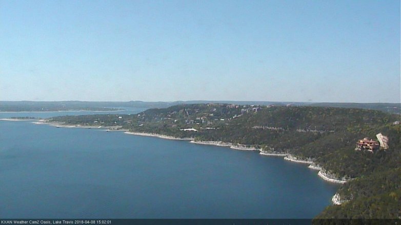 Lake Travis webcam, April 8, 2018 2:05 PM CT
