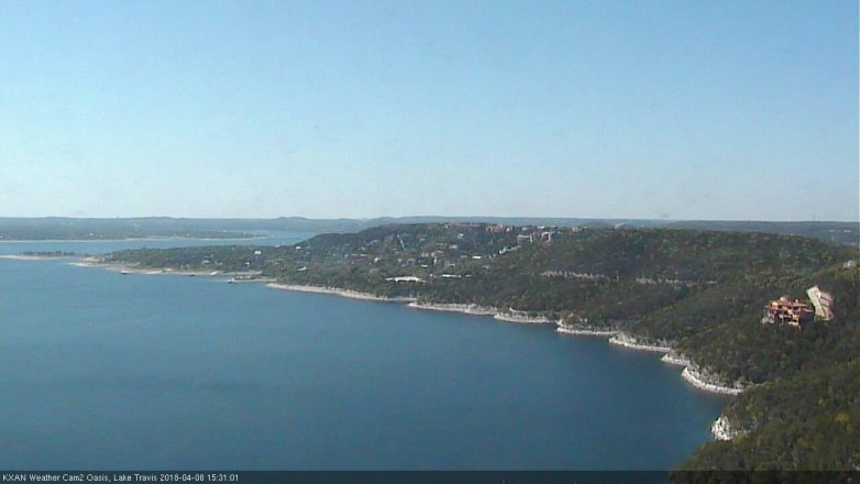 Lake Travis webcam, April 8, 2018 2:35 PM CT