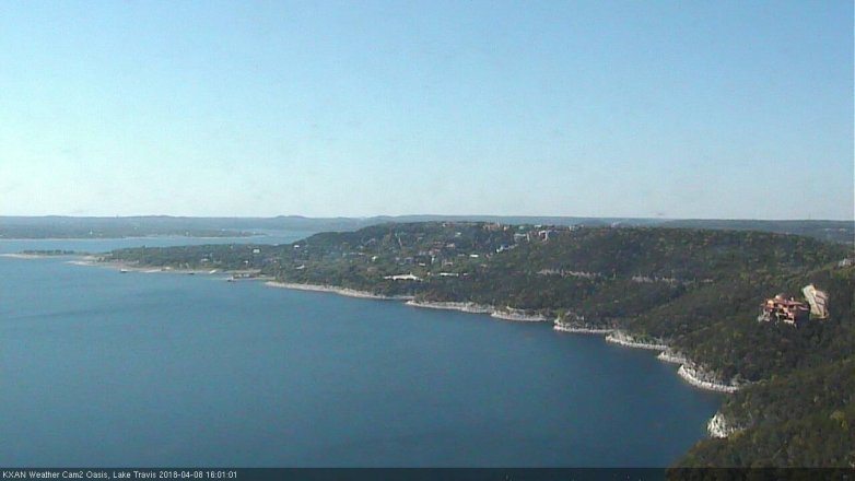 Lake Travis webcam, April 8, 2018 3:10 PM CT