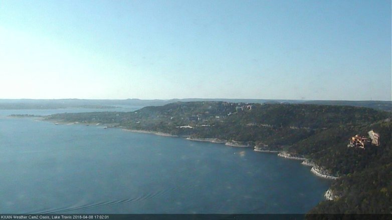 Lake Travis webcam, April 8, 2018 4:20 PM CT