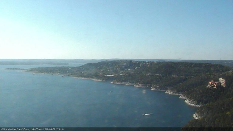 Lake Travis webcam, April 8, 2018 4:25 PM CT