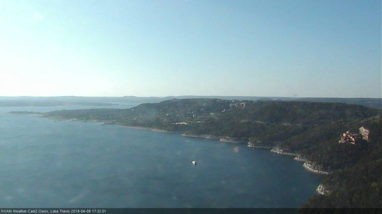 Lake Travis webcam, April 8, 2018 4:55 PM CT