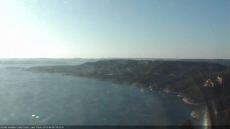 Lake Travis webcam, April 8, 2018 5:40 PM CT