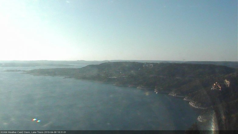 Lake Travis webcam, April 8, 2018 6:00 PM CT