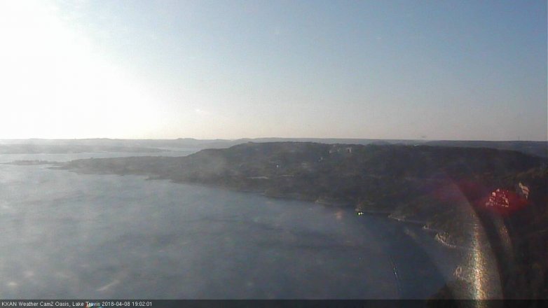 Lake Travis webcam, April 8, 2018 6:10 PM CT