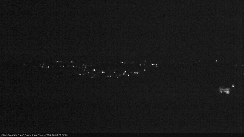 Lake Travis webcam, April 8, 2018 8:20 PM CT