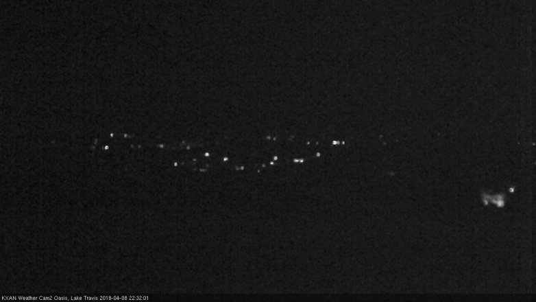 Lake Travis webcam, April 8, 2018 9:45 PM CT
