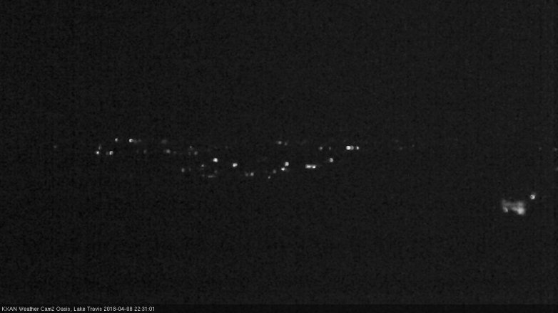Lake Travis webcam, April 8, 2018 10:00 PM CT