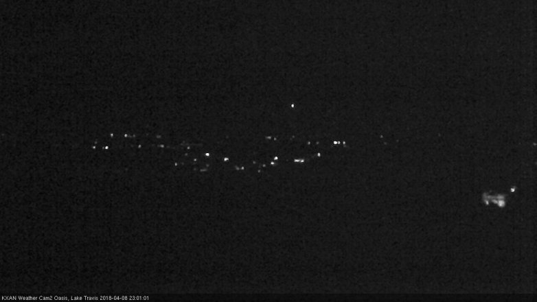 Lake Travis webcam, April 8, 2018 10:05 PM CT