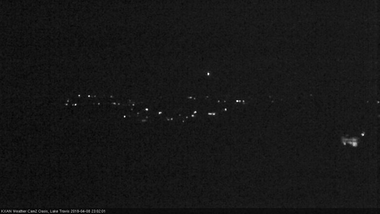 Lake Travis webcam, April 8, 2018 10:30 PM CT