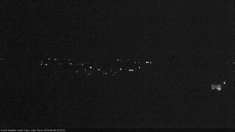 Lake Travis webcam, April 8, 2018 10:35 PM CT