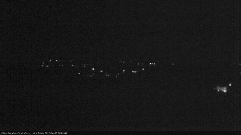 Lake Travis webcam, April 8, 2018 11:05 PM CT