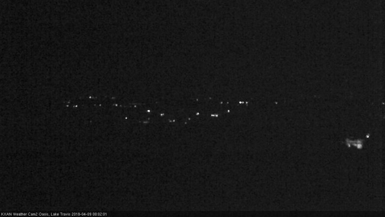 Lake Travis webcam, April 8, 2018 11:25 PM CT