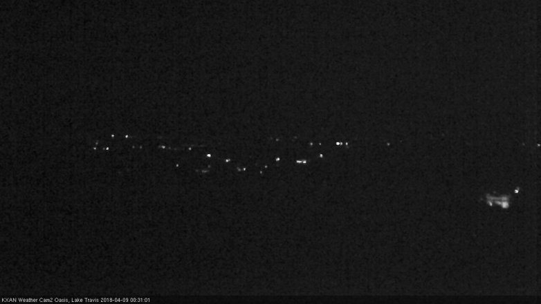 Lake Travis webcam, April 8, 2018 11:35 PM CT