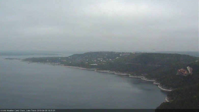 Lake Travis webcam, April 9, 2018 9:35 AM CT